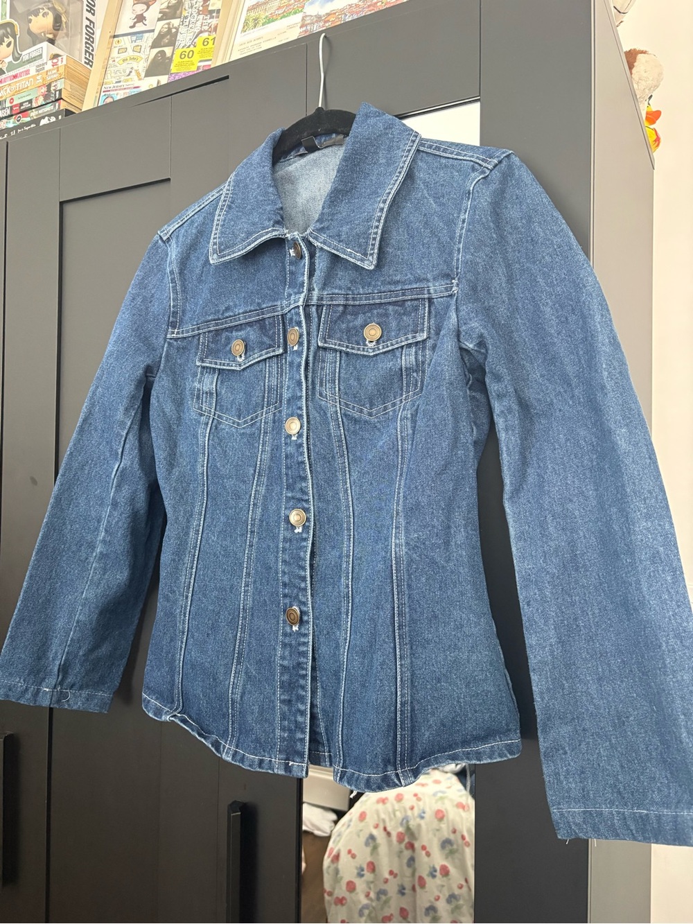 Lulu's Blue Denim Button-Front Jacket